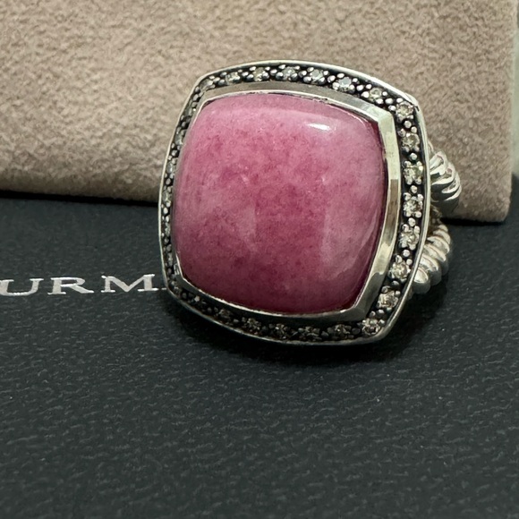 David Yurman Moonlight Ice Rhodolite Diamond Albion Ring - Picture 1 of 12